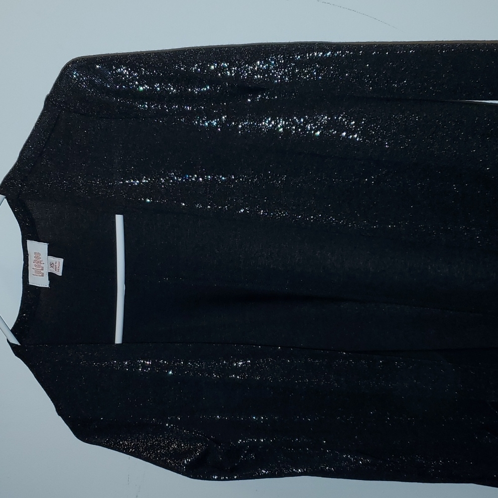 Lularoe Ankle length Sparkly Black cardigan